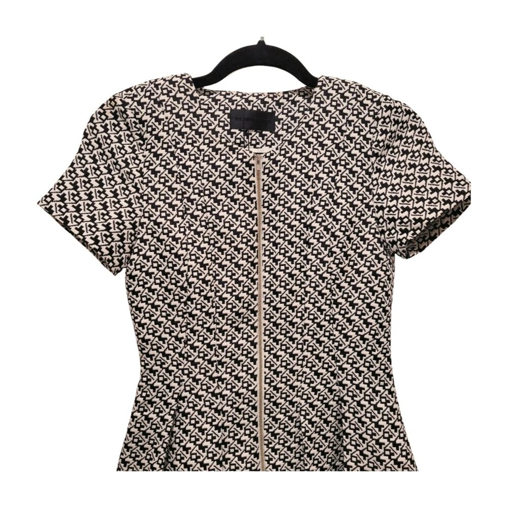 Revolve BLAQUE LABEL Abstract Print A-Line Mini Dress NWT Size Small Zip Front - Picture 5 of 10